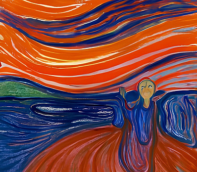 Crossing The Red Sea In The Style Of Edvard Munch Passover Haggadah