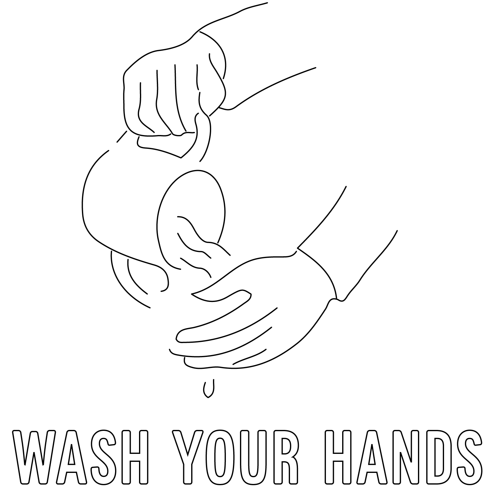 Hand Washing Coloring Page