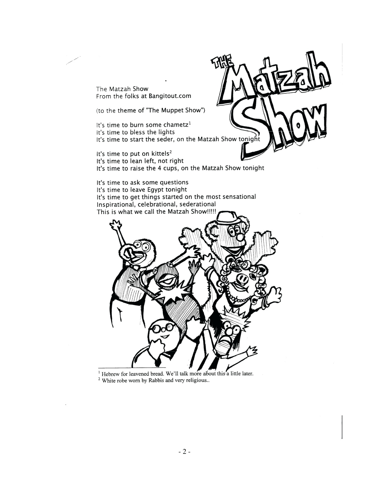 Matzah Show - Muppets Parody