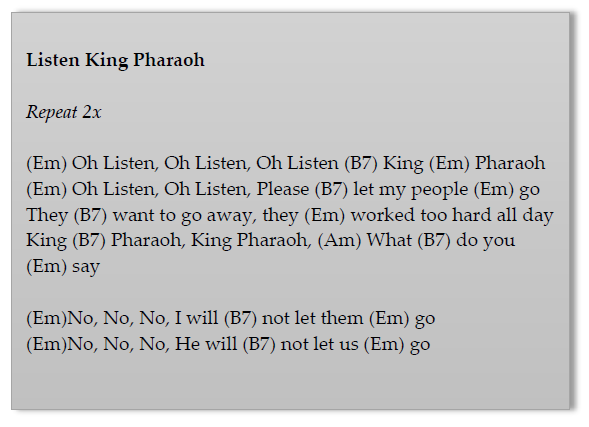 Listen King Pharaoh