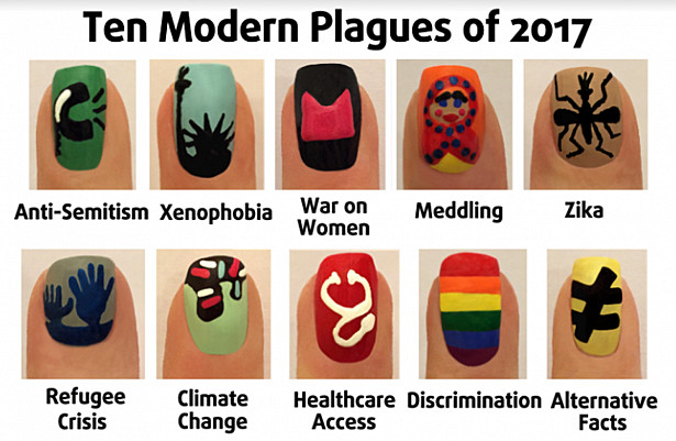 Ten Modern Plagues as Nail Art