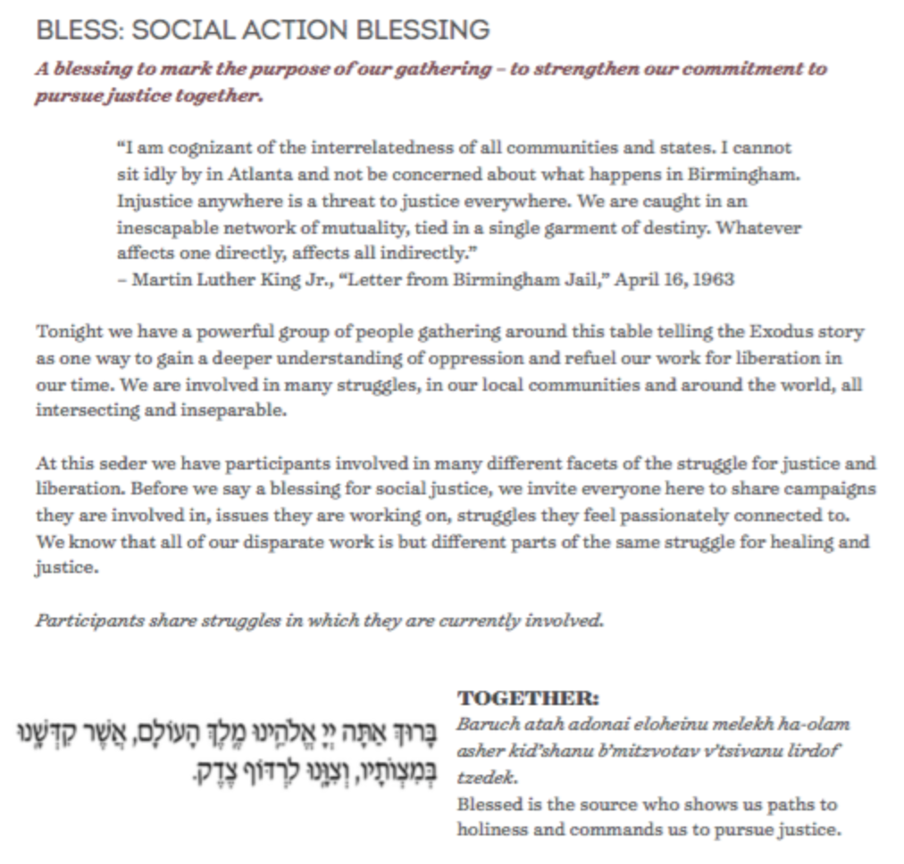 Social Action Blessing