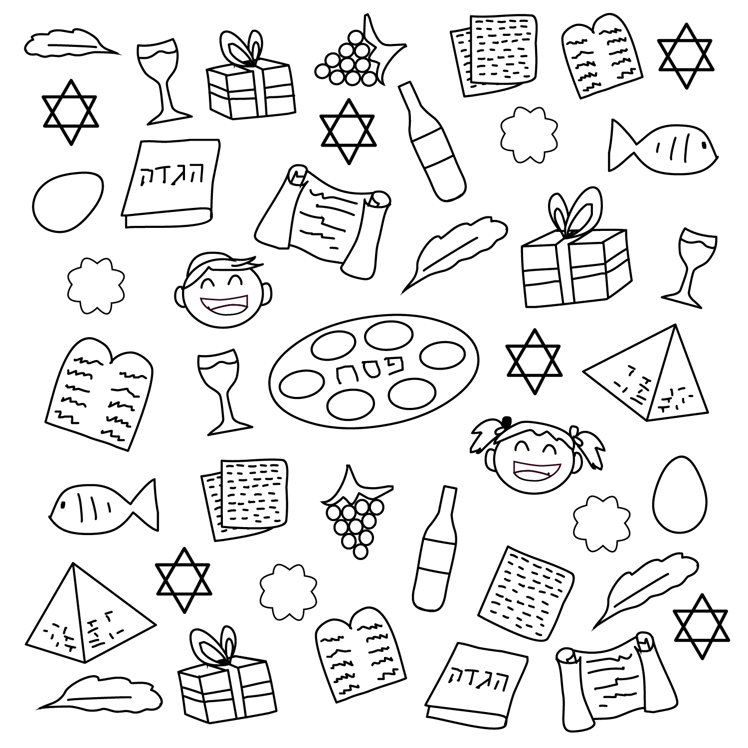 Passover Coloring Page