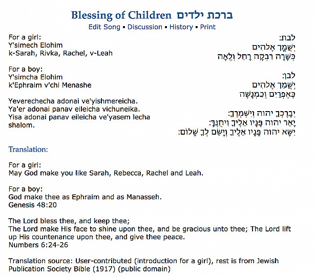 Blessing for Children