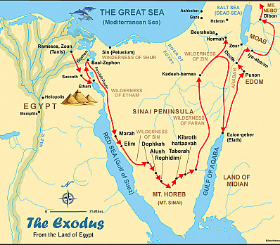 Exodus Map | Passover haggadah by Sam Stabler