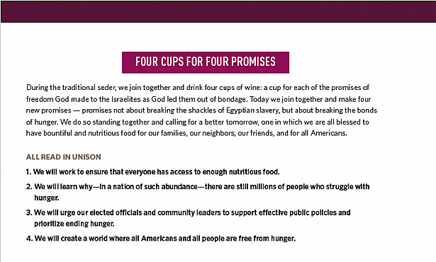 FOUR CUPS FOR FOUR PROMISES