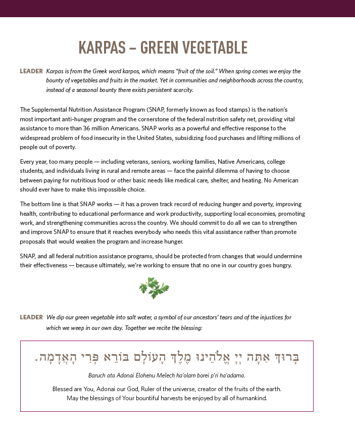 KARPAS – GREEN VEGETABLE