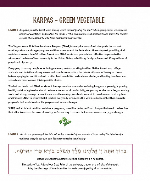 KARPAS – GREEN VEGETABLE