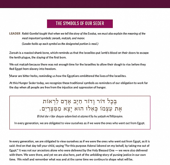 THE SYMBOLS OF OUR SEDER