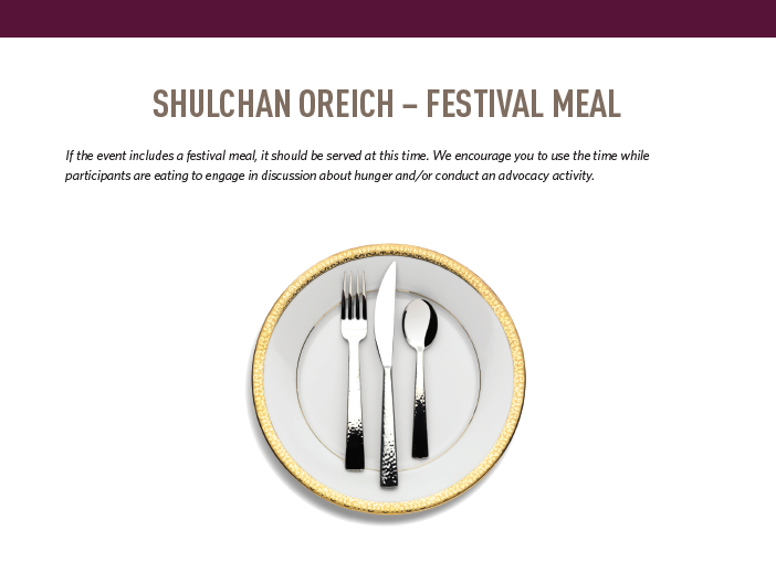 SHULCHAN OREICH – FESTIVAL MEAL