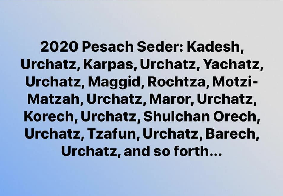 2020 Seder Order
