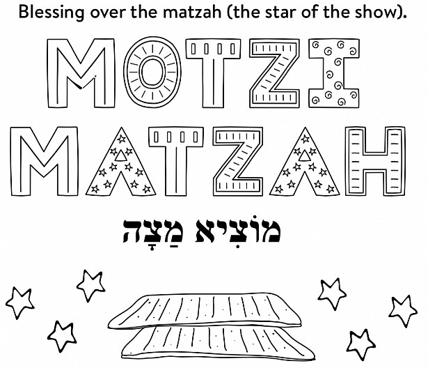 Motzi Matzah Coloring Page