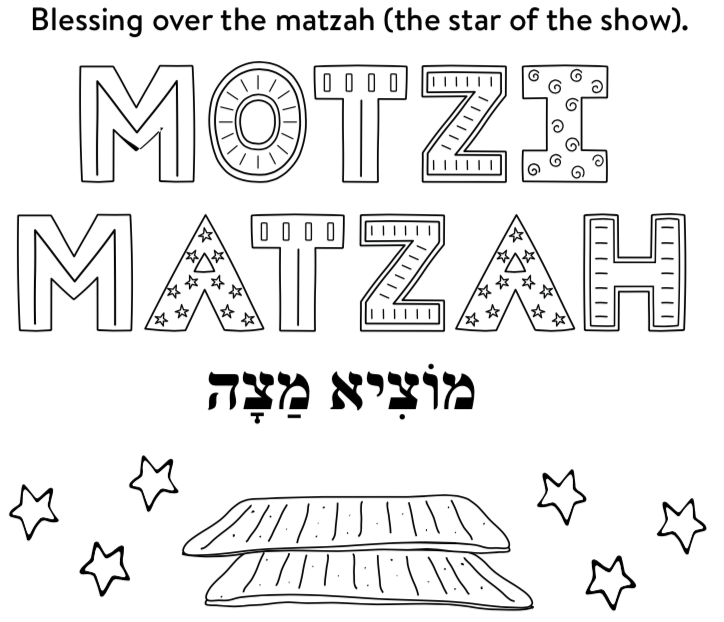 Motzi Matzah Coloring Page