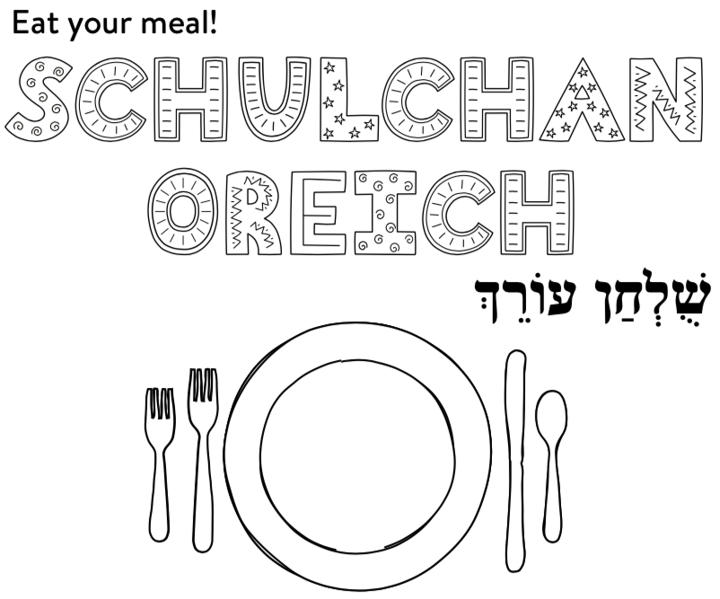Shulchan Oreich Coloring Page
