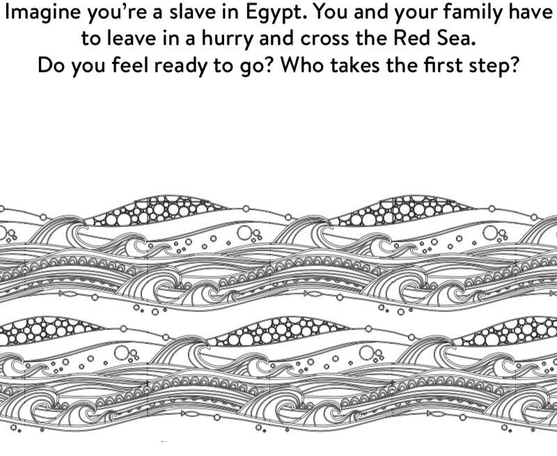 Crossing The Red Sea Coloring