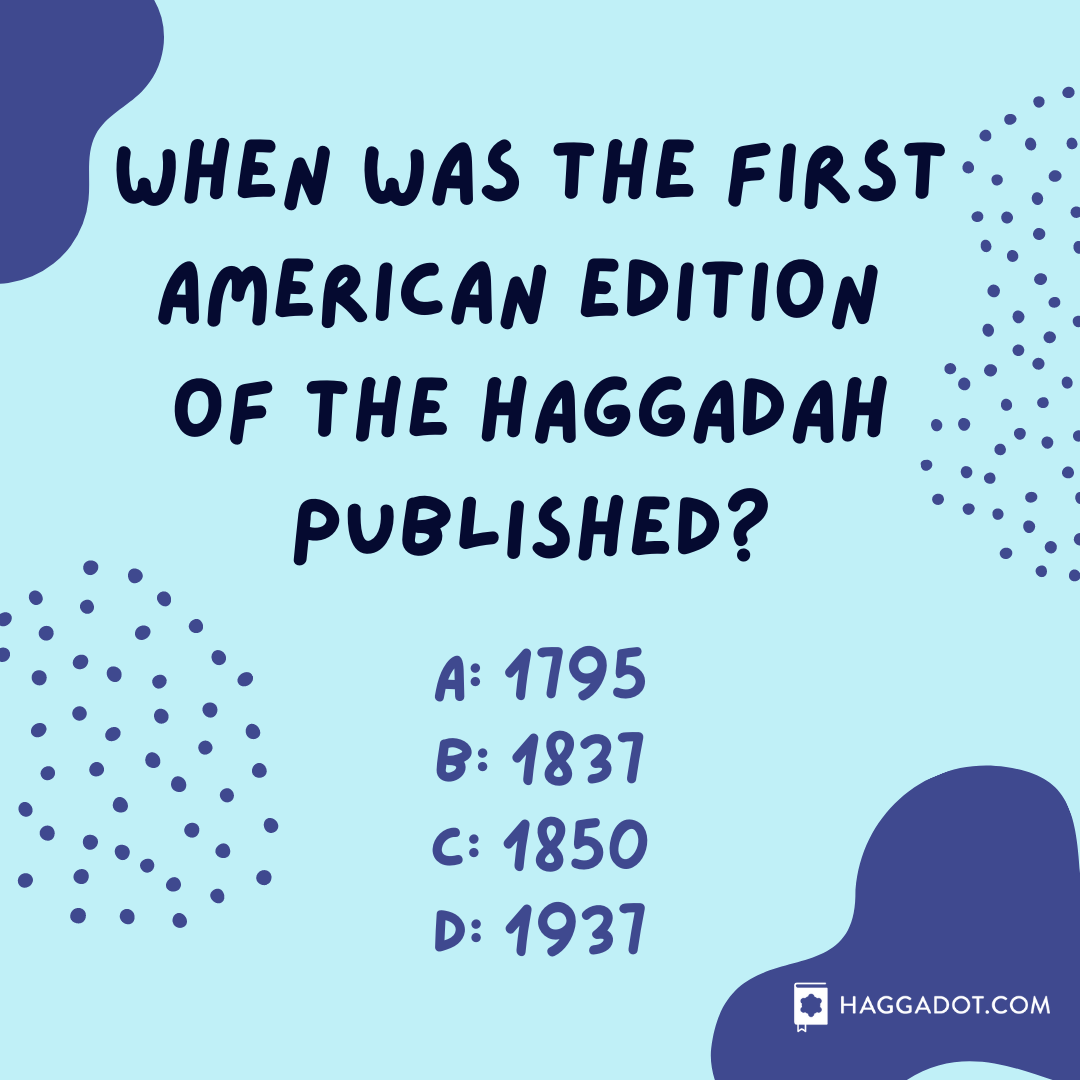 First American Haggadah?