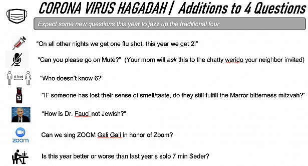 Covid-19 Additional Questions for Your Seder