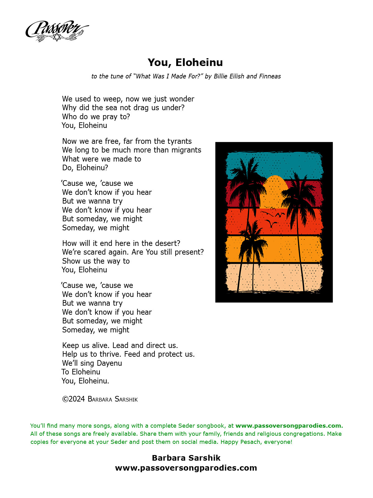 You, Eloheinu (Song Parody)