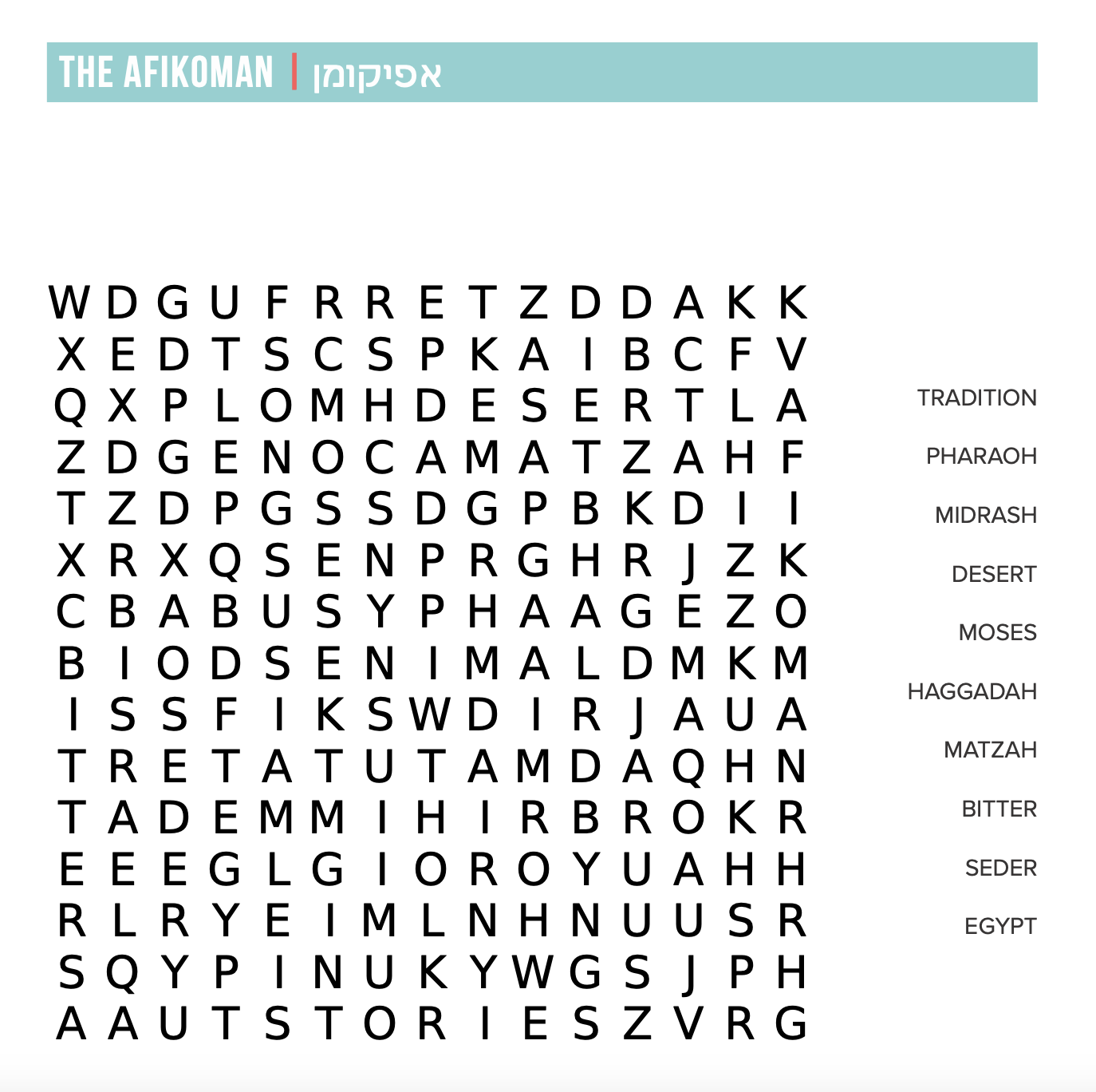 Afikoman 2