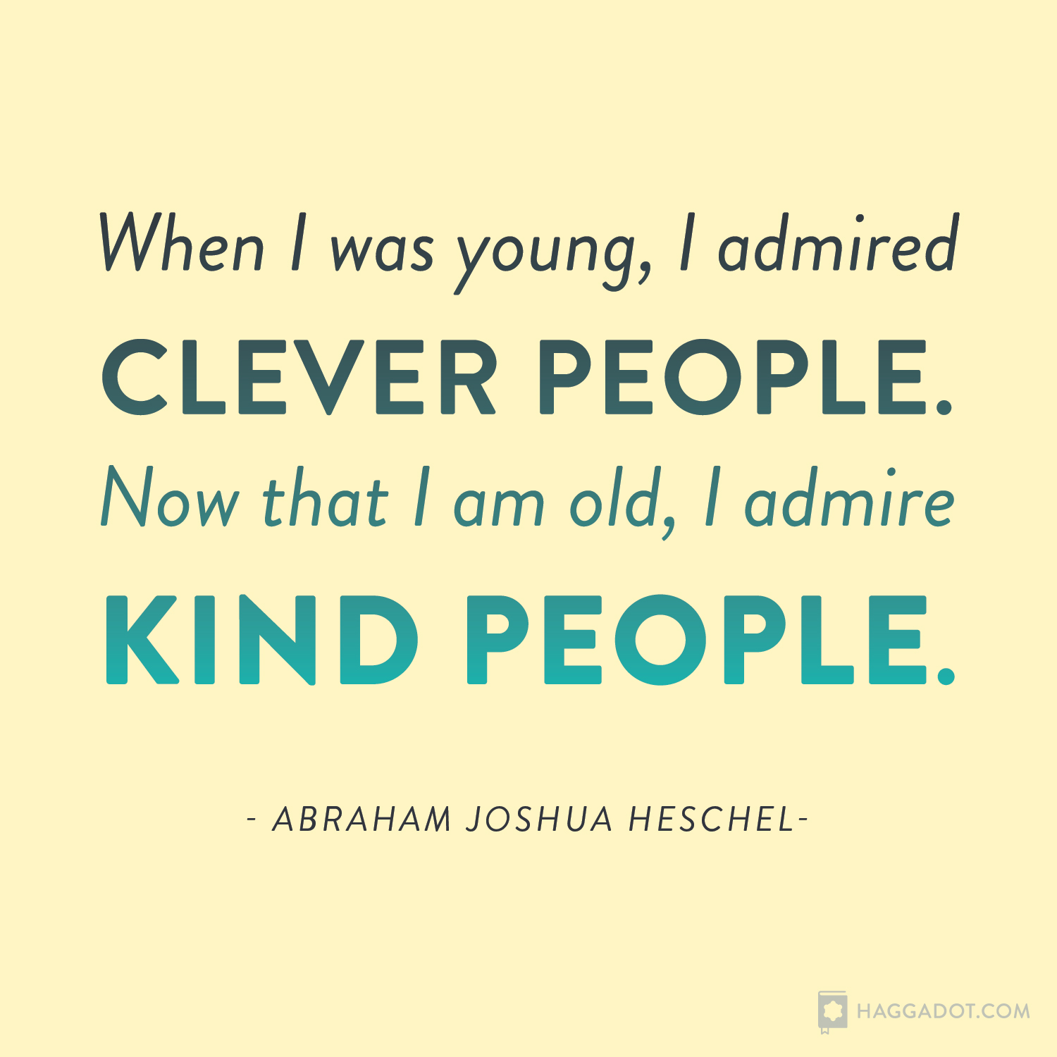 Heschel on Kindness